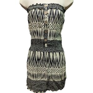 Papaya Strapless Button Front Mini Dress Sz S
